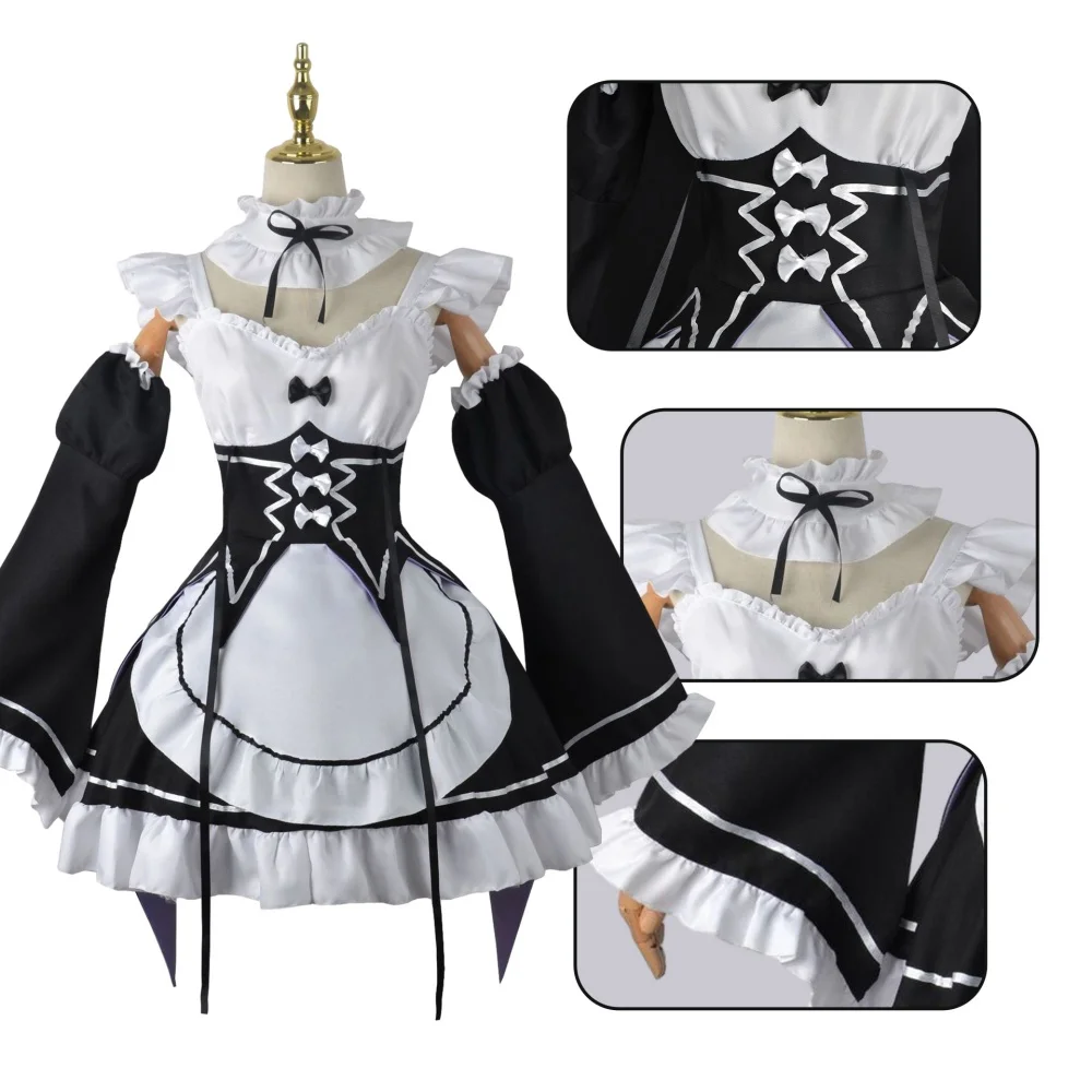 Anime Cosplay Maid - 애니메이션 램 렘 메이드 코스프레 Re: