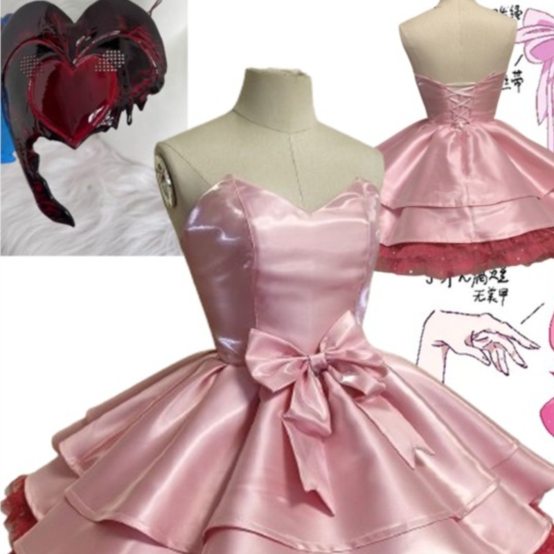 Anime Cosplay Bunny - 미지 좀비스테이지 코스프레 마스크 가발 핑크