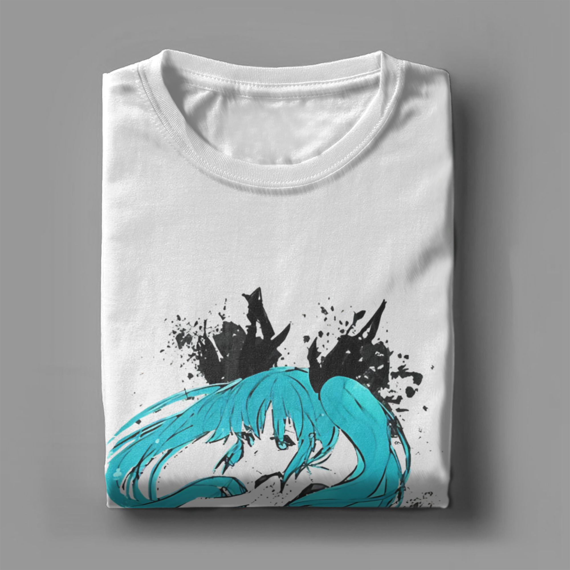 하츠네 미쿠 티셔츠 남성 여성 코튼 빈티지 티셔츠 라운 - Anime Cosplay Ideas Female 리뷰 및 가격