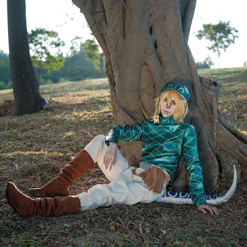 코스프레 의상 디에고 브란도 조조 스틸볼런 풀세트 할로 - Cosplay Anime Jojo 리뷰 및 가격