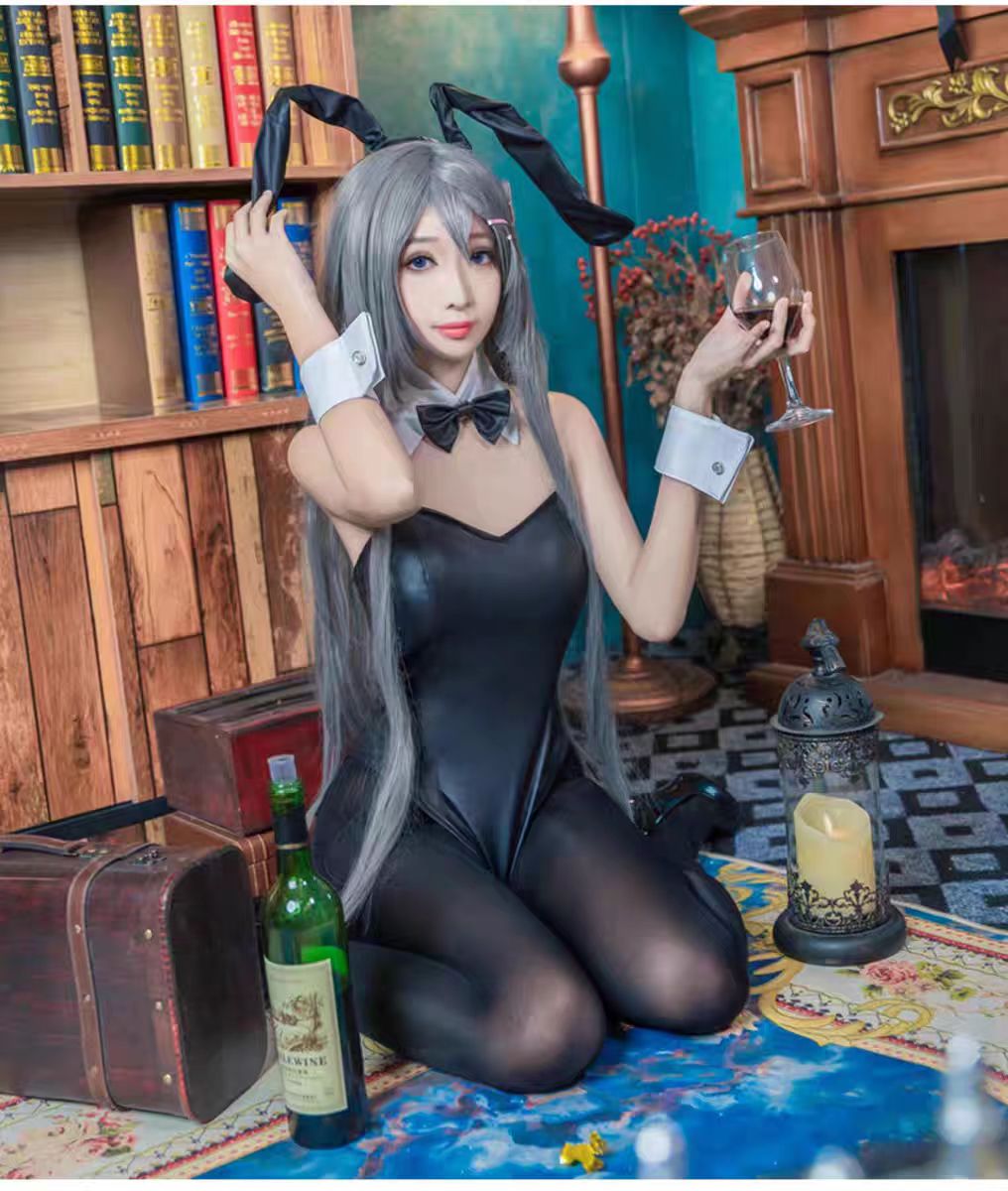 섹시한 버니걸 사쿠라지마 마이 코스프레 의상 점프수트  - Anime Cosplay Bunny 리뷰 및 가격