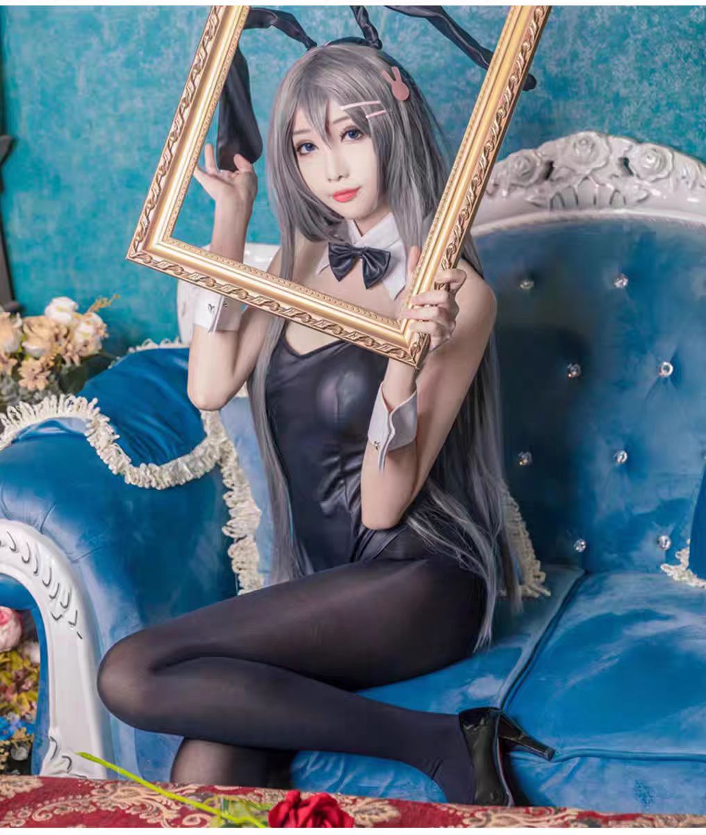 섹시한 버니걸 사쿠라지마 마이 코스프레 의상 점프수트  - Anime Cosplay Bunny 리뷰 및 가격