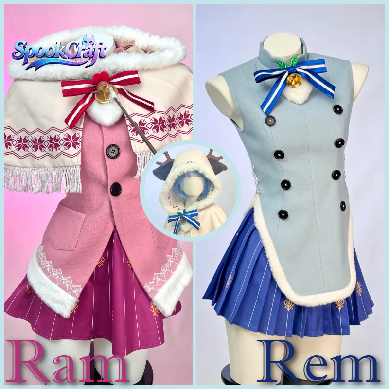 레:제로의 렘과 람 코스튬, 크리스마스 코스튬 풀 세트 - Anime Cosplay Re Zero 리뷰 및 가격