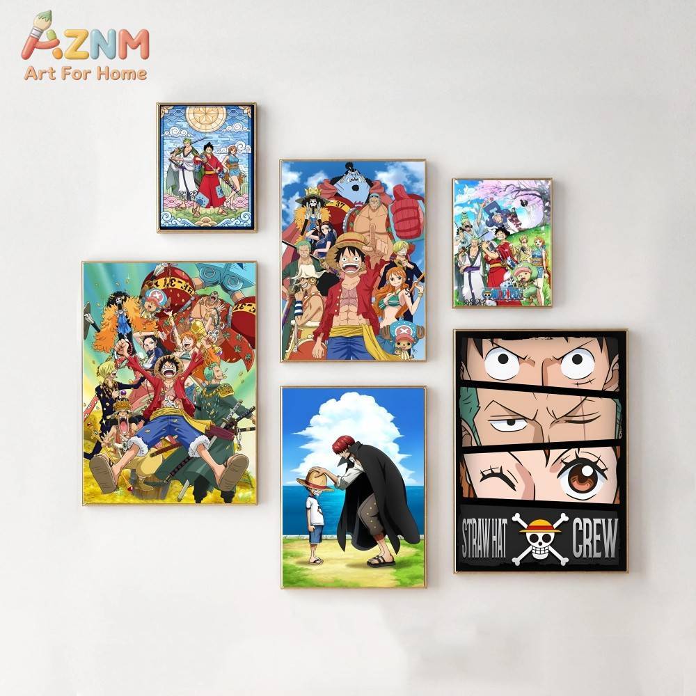 AZNM 원피스 프레임 없는 캔버스 프린트 밀짚모자 승 - One Piece Straw Hat 리뷰 및 가격