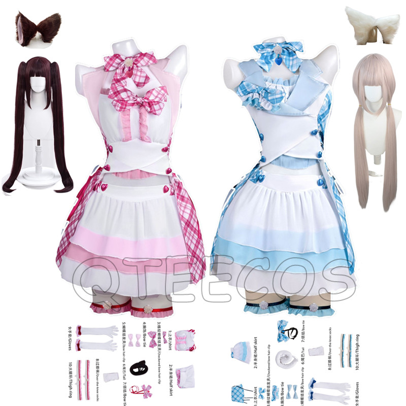 애니메이션 게임 네코파라 바닐라 초콜라 코스프레 의상  - Anime Cosplay Maid 리뷰 및 가격