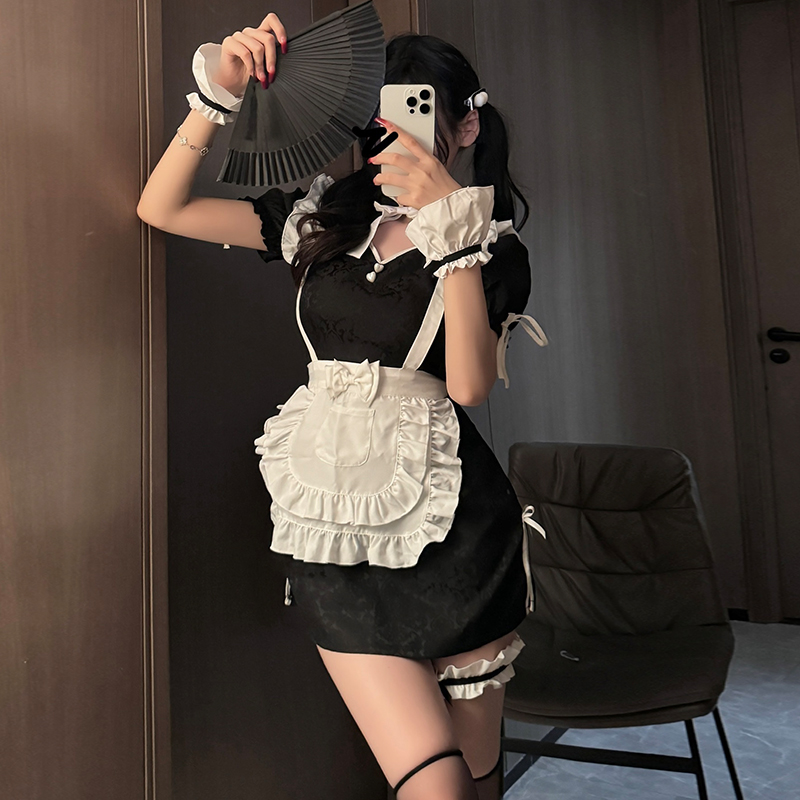 여성 클래식 메이드 코스프레 의상 세트 블랙 & 화이트 - Anime Cosplay Maid 리뷰 및 가격