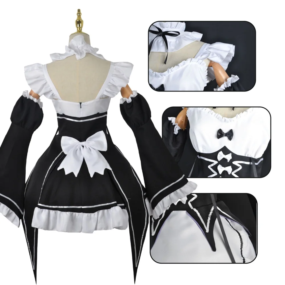 애니메이션 램 렘 메이드 코스프레 Re: 제로와 다른  - Anime Cosplay Maid 리뷰 및 가격