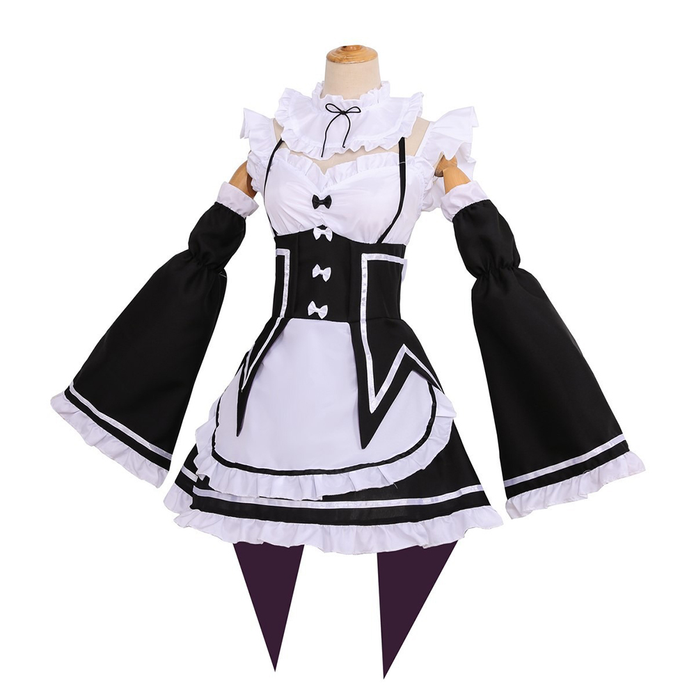 Re Zero 램 렘 코스프레 의상 애니메이션 메이드  - Anime Cosplay Re Zero 리뷰 및 가격