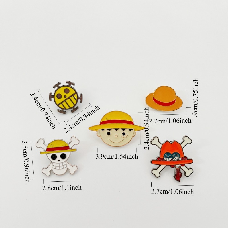 원피스 만화 핀 배지, 루피의 밀짚모자를 묘사한 애니메 - One Piece Straw Hat 리뷰 및 가격
